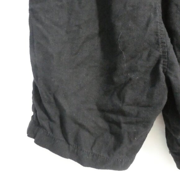 Black Shorts | Stretchy Waist and Drawstring Front | Button and Zip-Up Closure - Picture 12 of 14